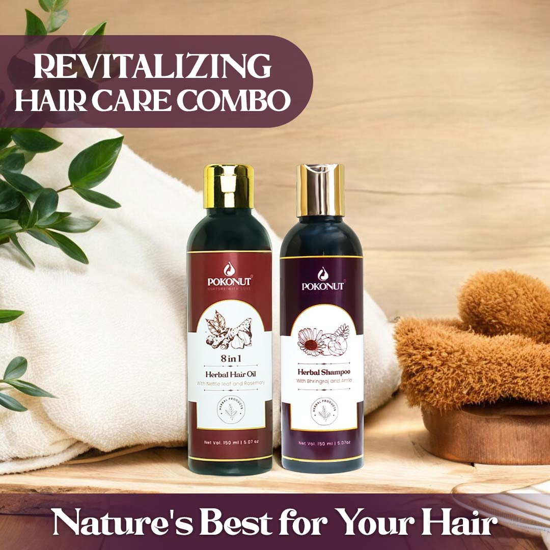 Herbal Hair Combo - Herbal Hair Oil and Herbal Shampoo