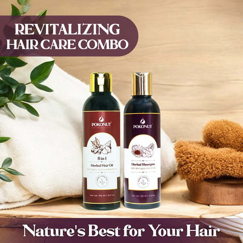 Herbal Hair Combo - Herbal Hair Oil and Herbal Shampoo