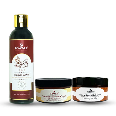 Premium Ayurvedic Skin & Hair Care Combo Kit (3 product)